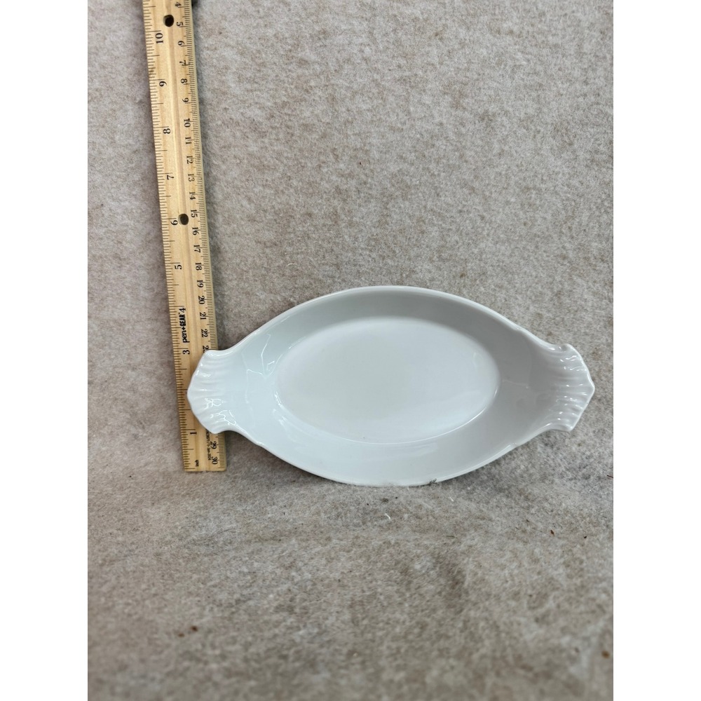 Apilco Porcelain France Oval Ramekin Dish Serving Dish White‎